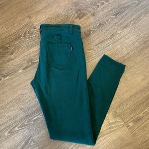 Forest green high rise pants
